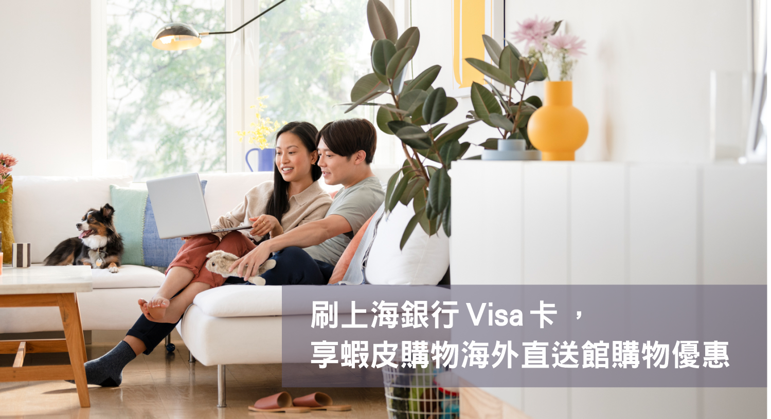 刷上海銀行Visa卡，享蝦皮購物海外直送館購物優惠！